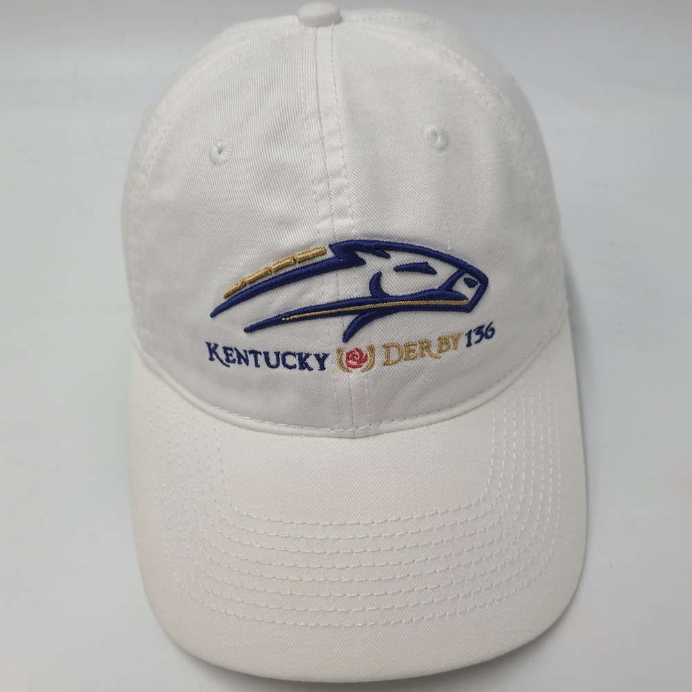 Kentucky Derby Hat Strapback The Game White Blue Gold Horse Racing 136th 2010